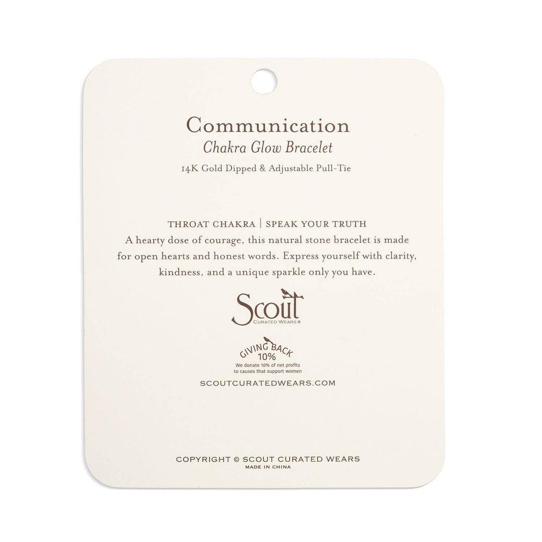 Scout Chakra Glow Bracelet - Communication/Throat