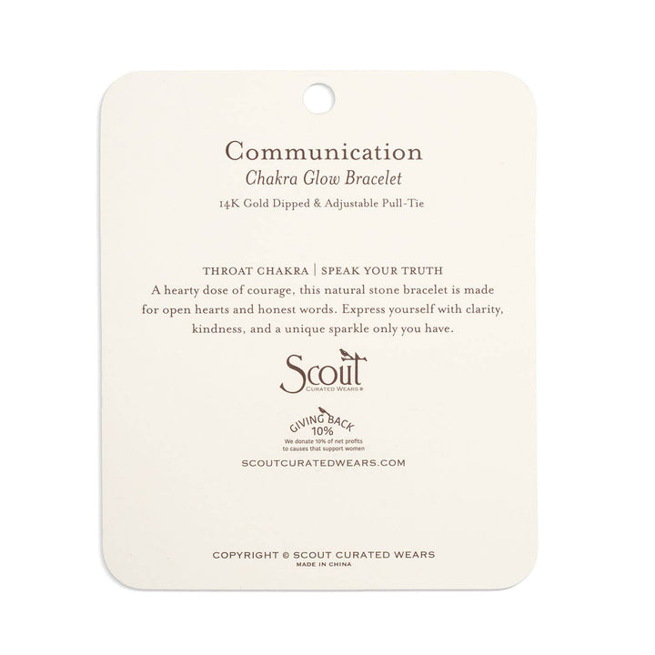 Scout Chakra Glow Bracelet - Communication/Throat