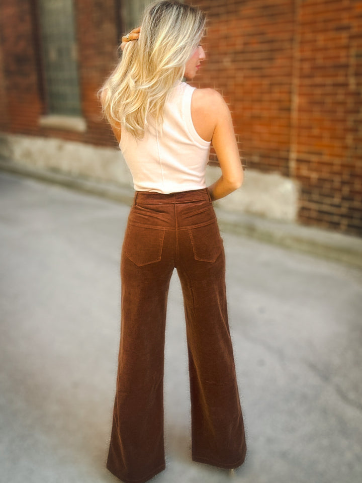 Paige Anessa With Stitch Utility Pockets in Maple Brown