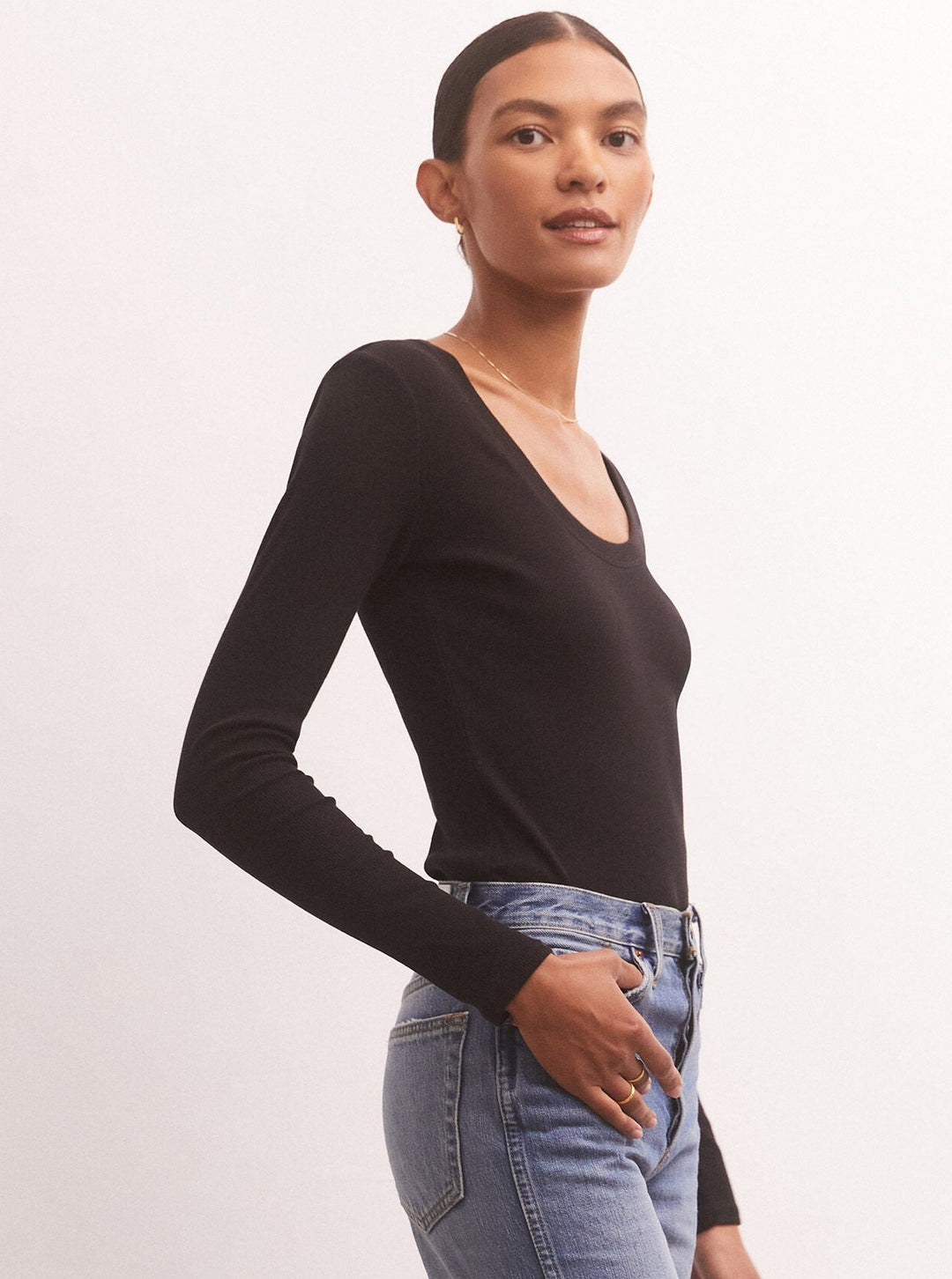 Z Supply Sirena Rib Long Sleeve Tee