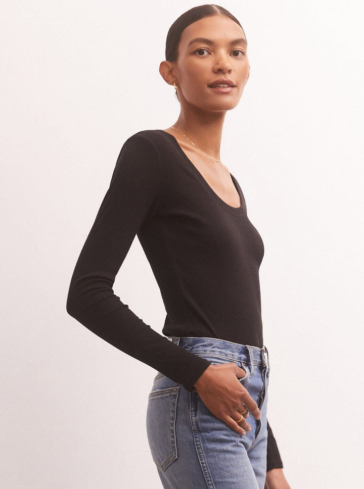 Z Supply Sirena Rib Long Sleeve Tee