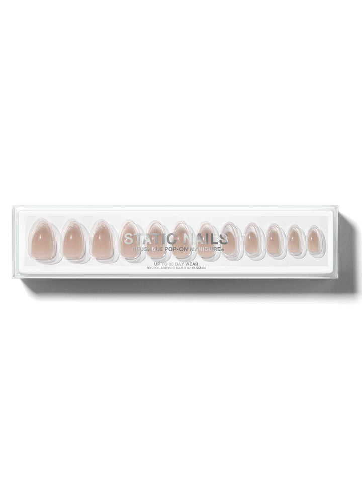 Static Nails Champagne Room Almond