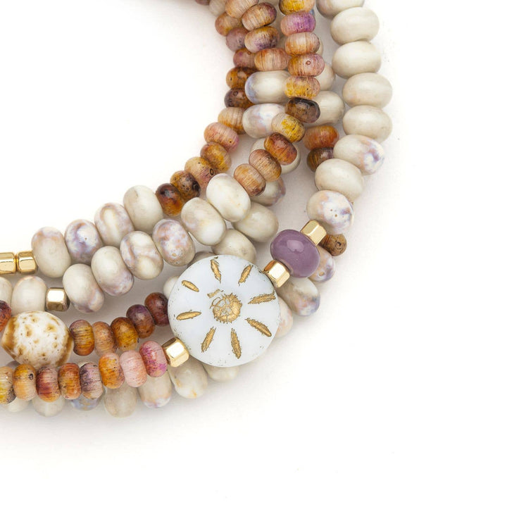 Scout Ceramic Bead Wrap Bracelet/Necklace - Abundance/Sun