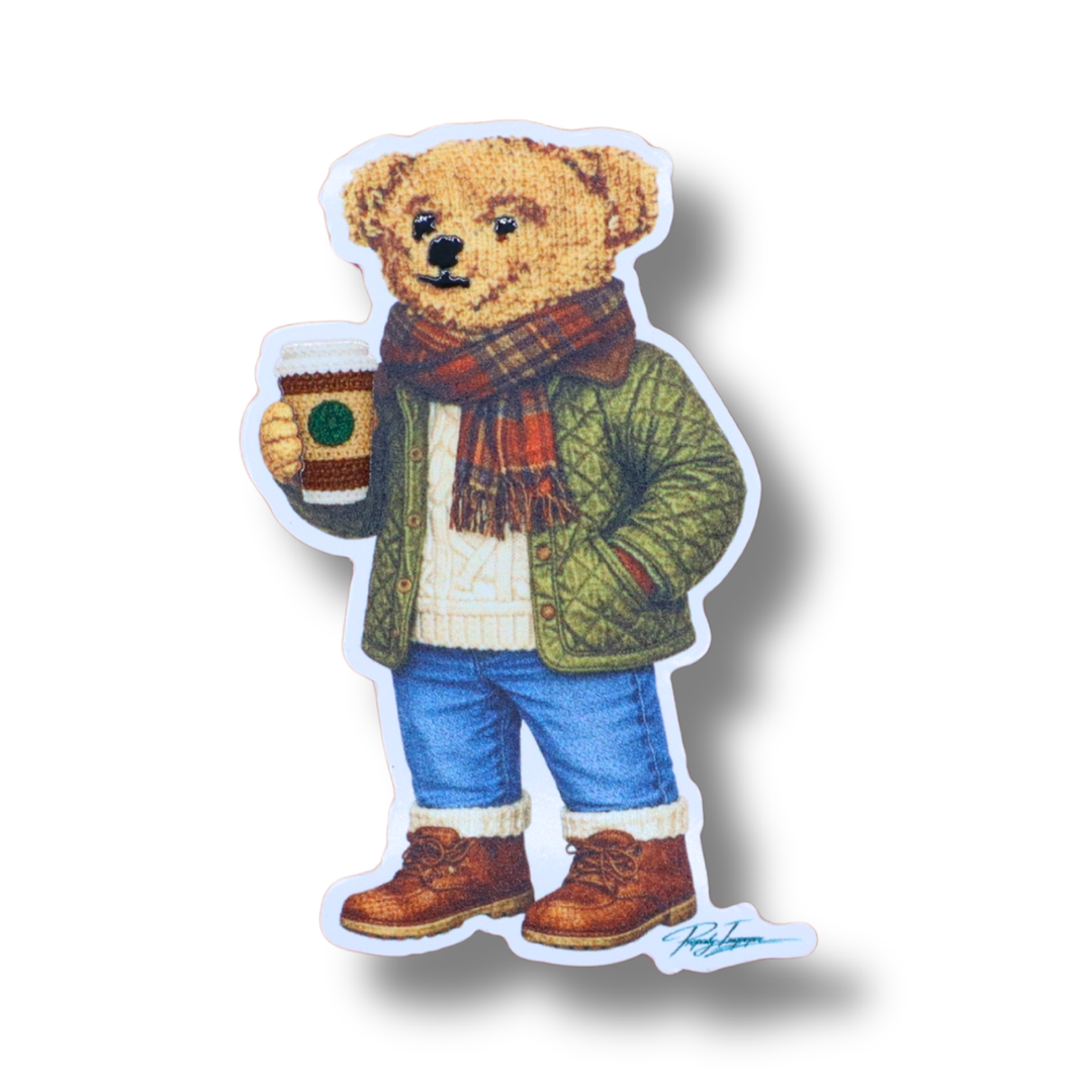 Coffee Bear Sticker