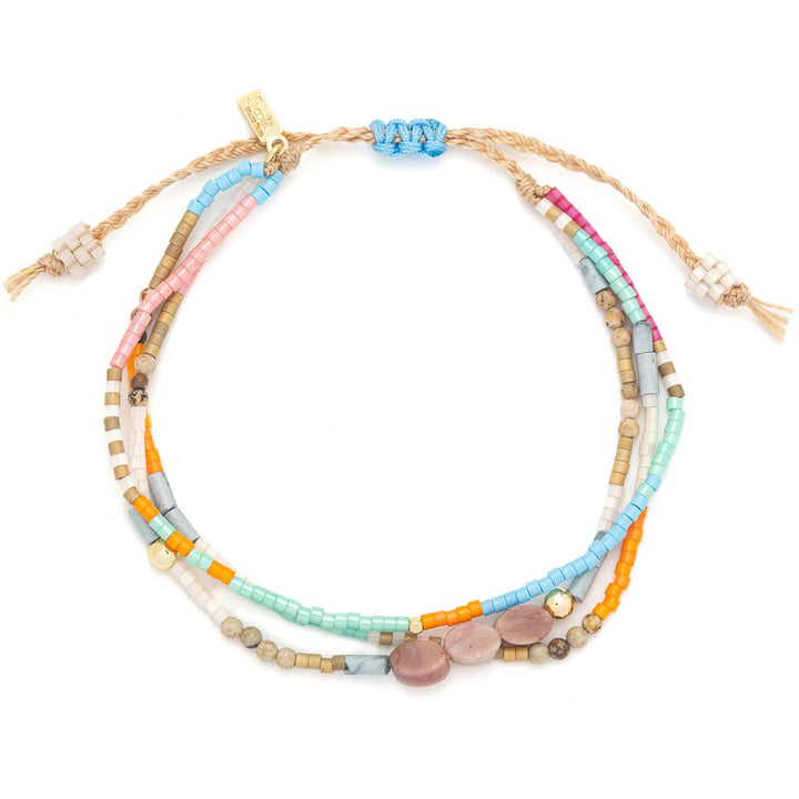 Scout Mixed Media Bracelet - Love/Rhodochrosite