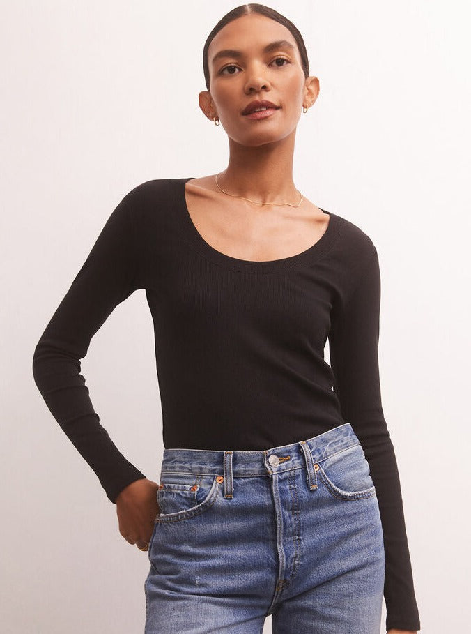 Z Supply Sirena Rib Long Sleeve Tee