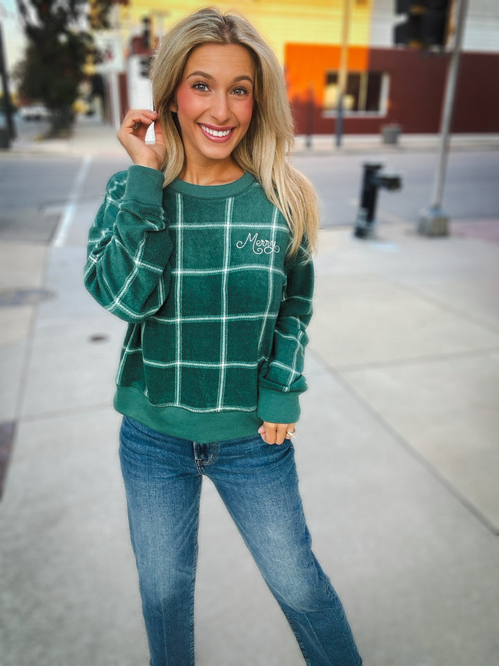 Z Supply Plaid Long Sleeve Top