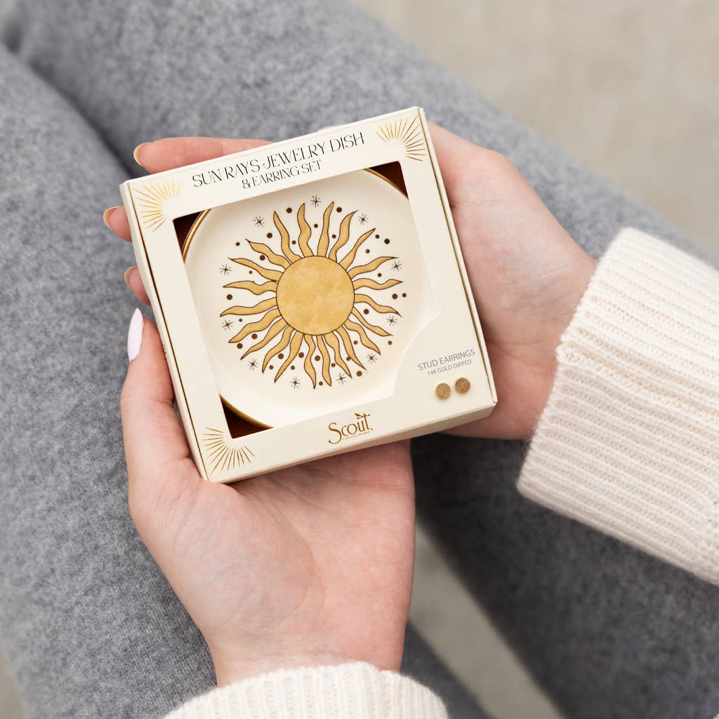 Scout Sun Rays Jewelry Dish & Stud Earring Set