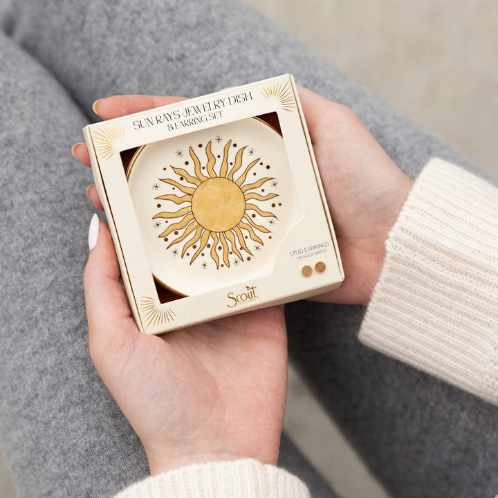 Scout Sun Rays Jewelry Dish & Stud Earring Set