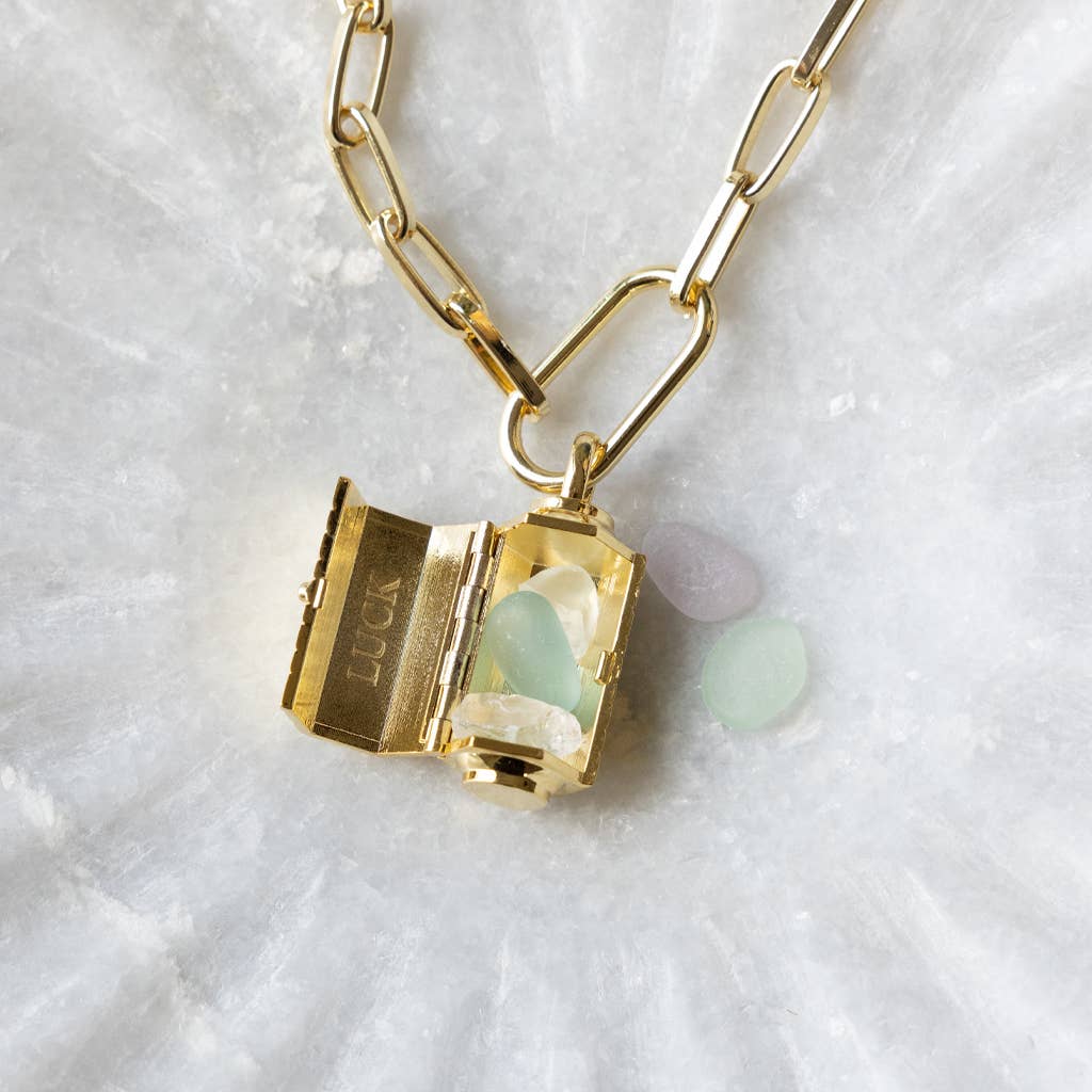 Scout Stella Locket Necklace - Transformation/African Turq/Gold