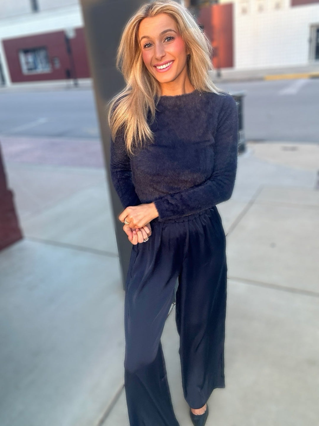 Sadie & Sage Last Night Satin Pants