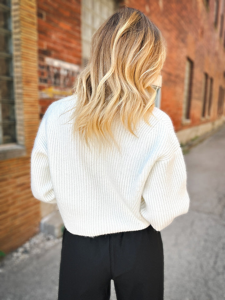 Good American The Chunky Knit Cardigan
