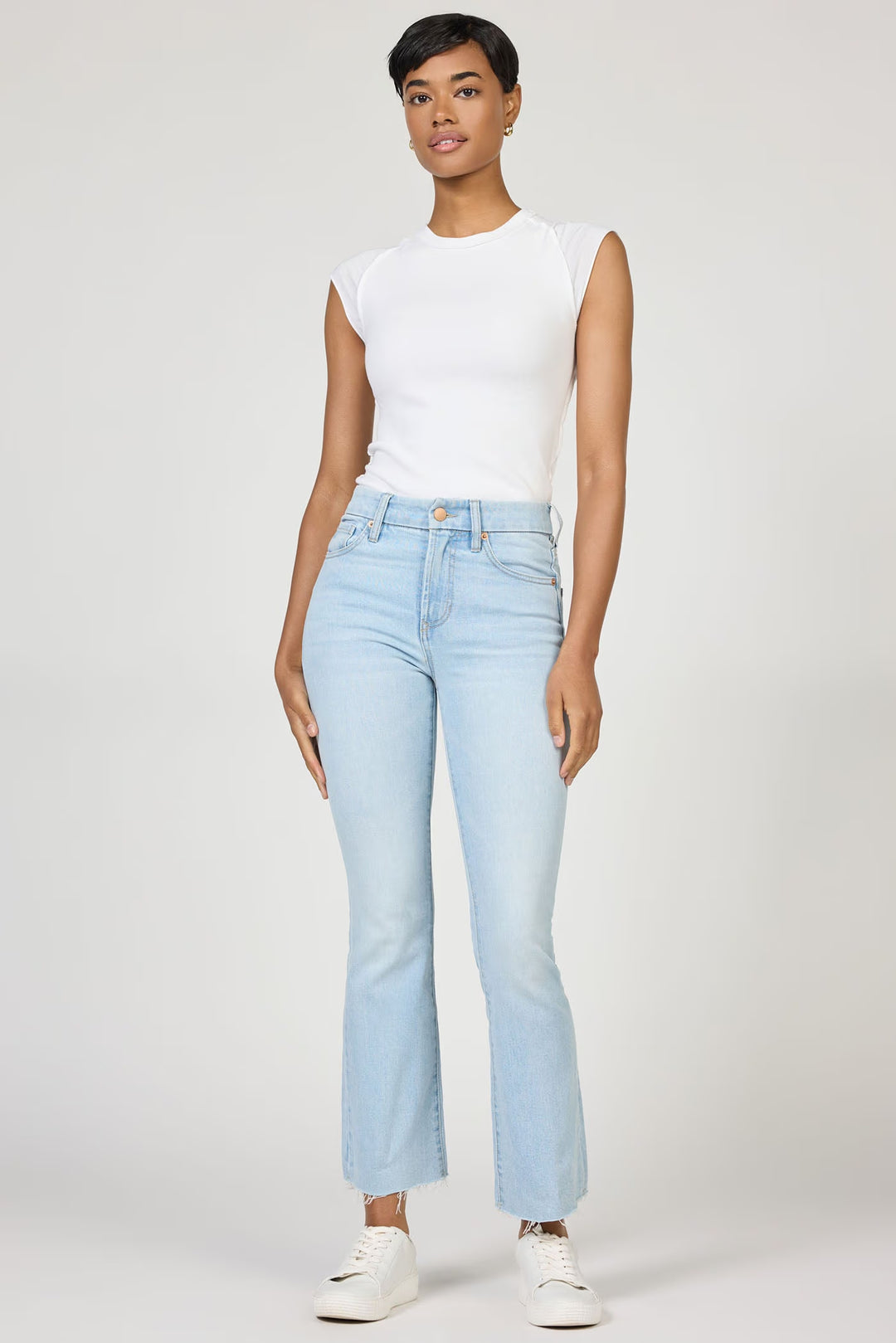 Dear John Jeanne Cropped Bootcut in Misty Cloud