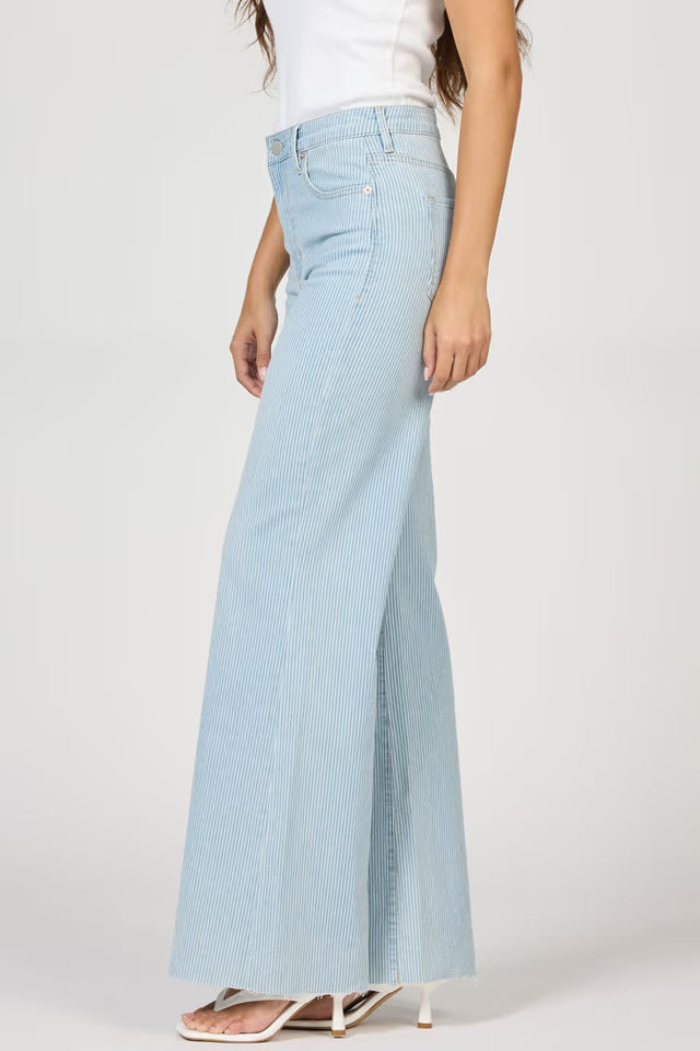 Dear John Fiona High Rise Wide Leg in Railroad Stripes