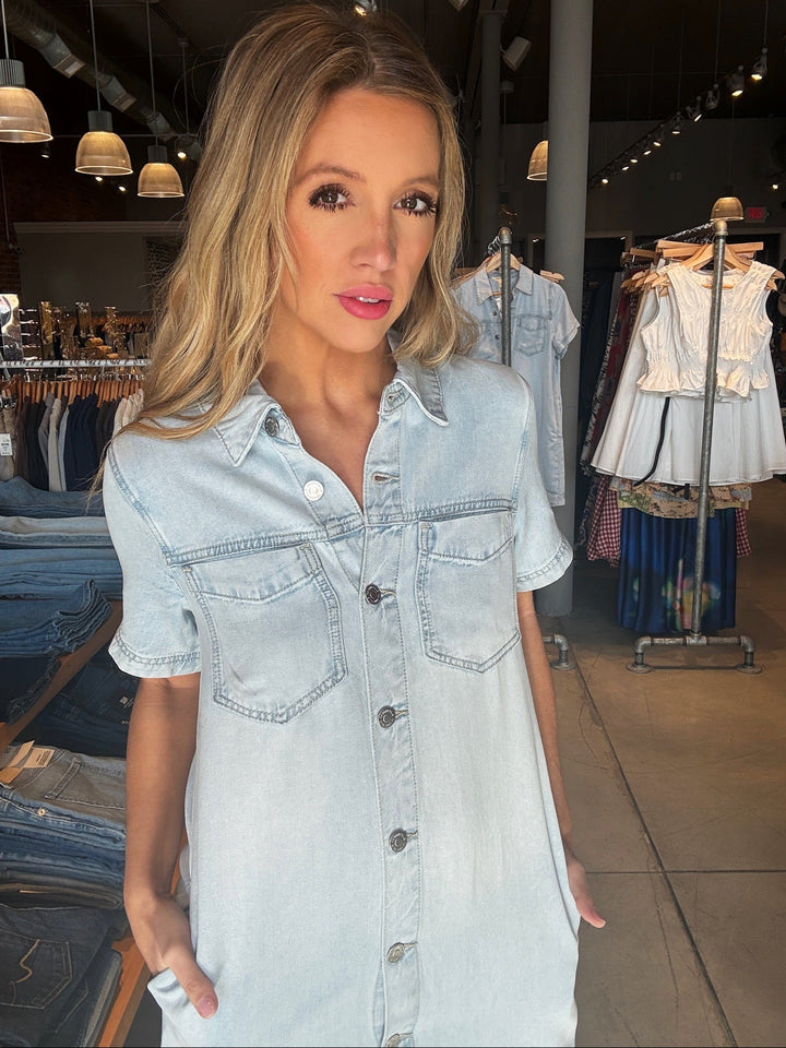 Tribal Modern Classic Denim Dress