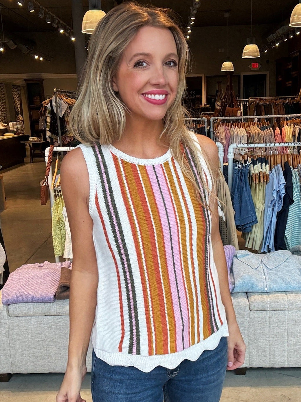 Tribal Soft Bloom Sleeveless Sweater