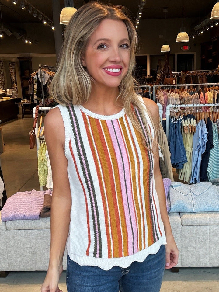 Tribal Soft Bloom Sleeveless Sweater