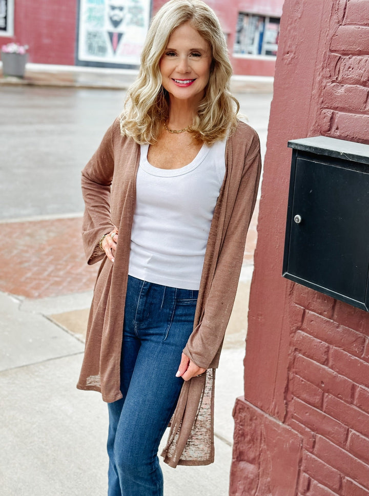 Feeling Carefree Slub Cardigan