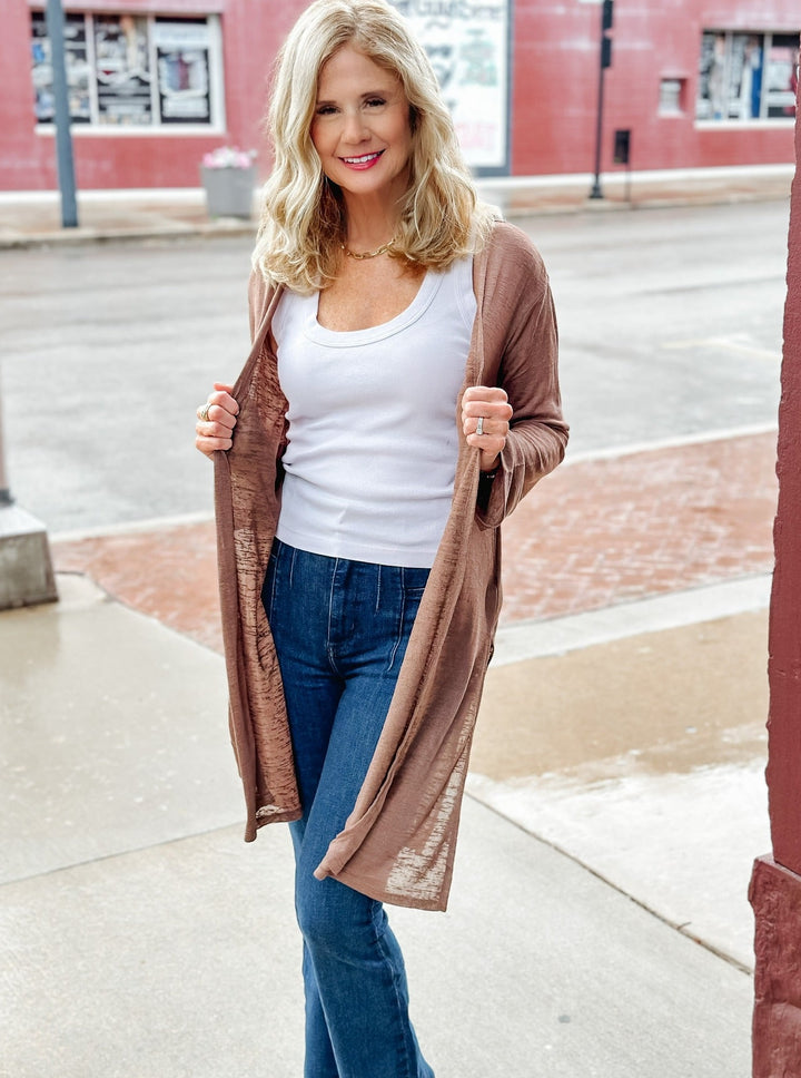 Feeling Carefree Slub Cardigan