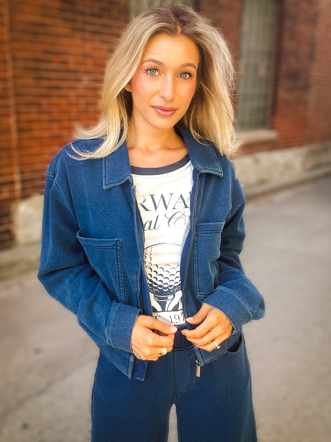 Z Supply Heritage Knit Denim Jacket