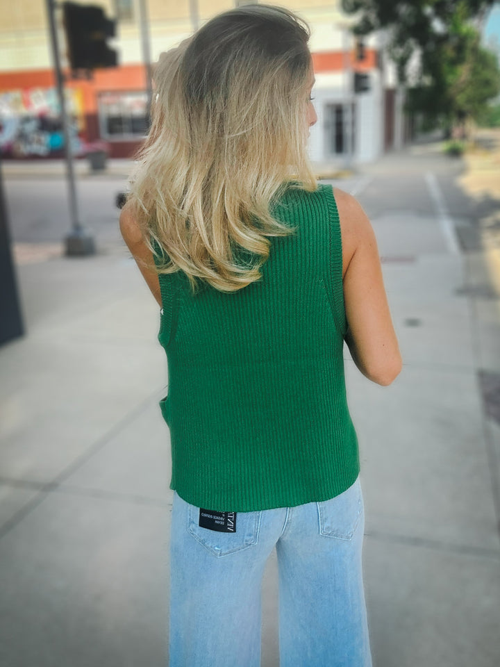 Karen Kane Take Me to Emerald City Vest