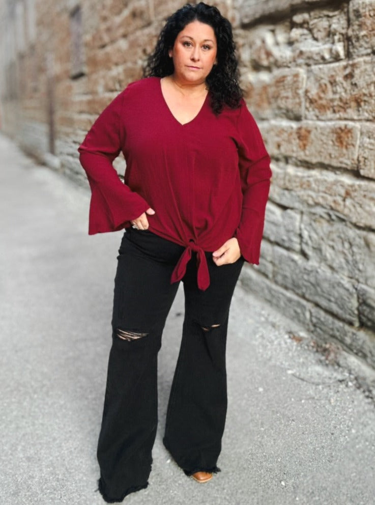 Irresistible Wonder Tie-Front Top