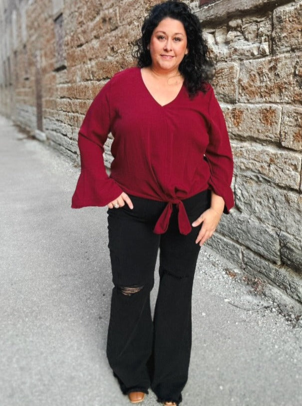 Irresistible Wonder Tie-Front Top