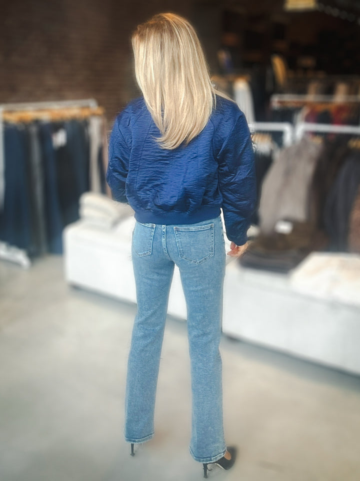 Free People Ellie Satin Bomber