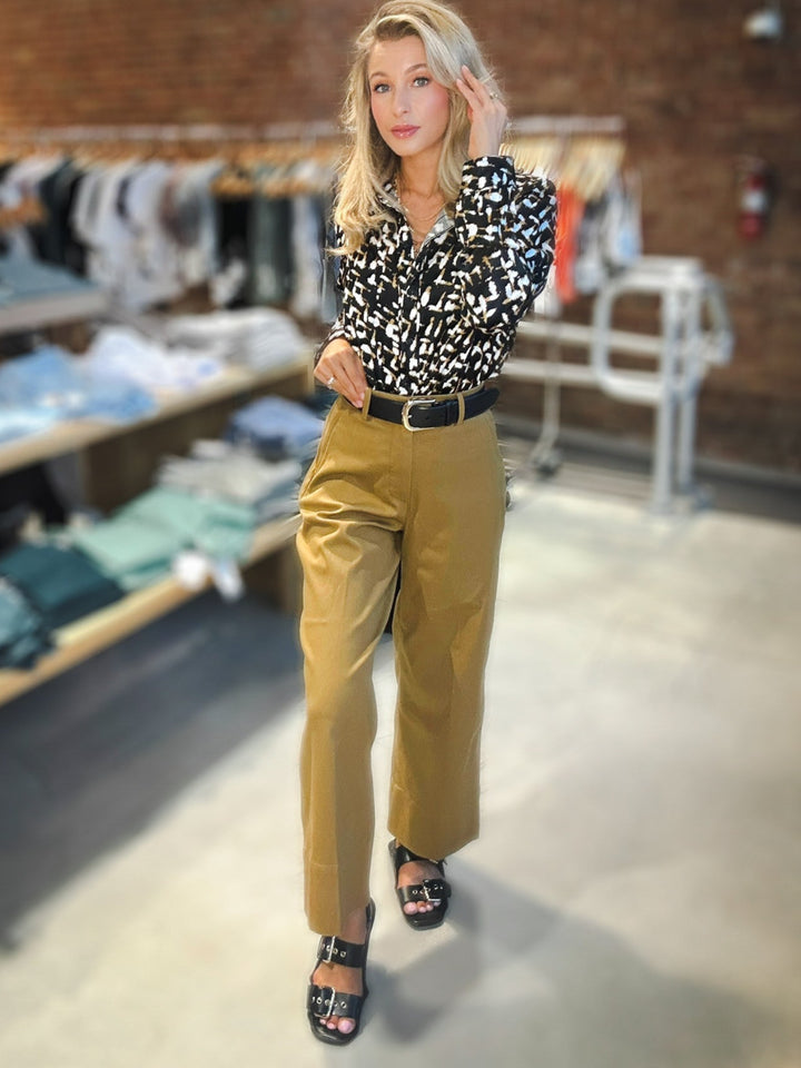 Spanx Stretch Twill Cropped Wide Leg