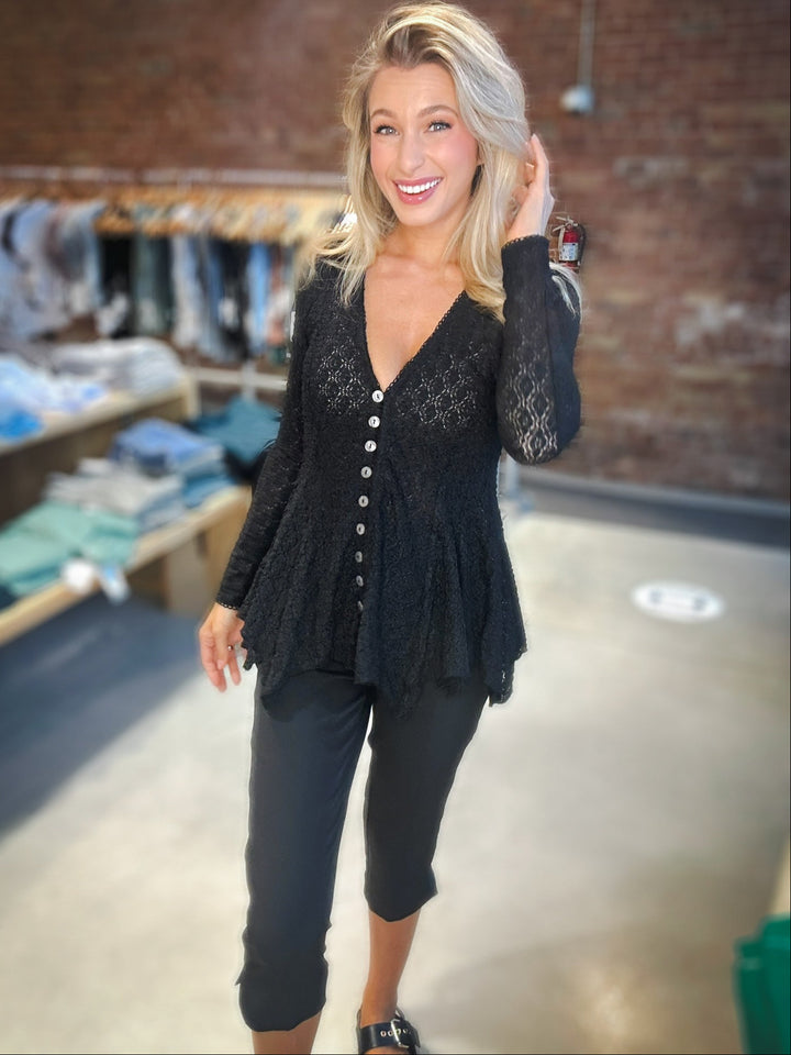 Free People Janey Lace Top