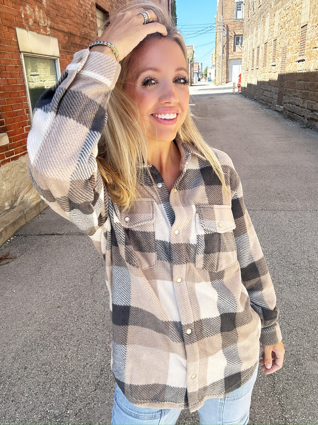 Z Supply Hiker Two Tone Fleece Jacket