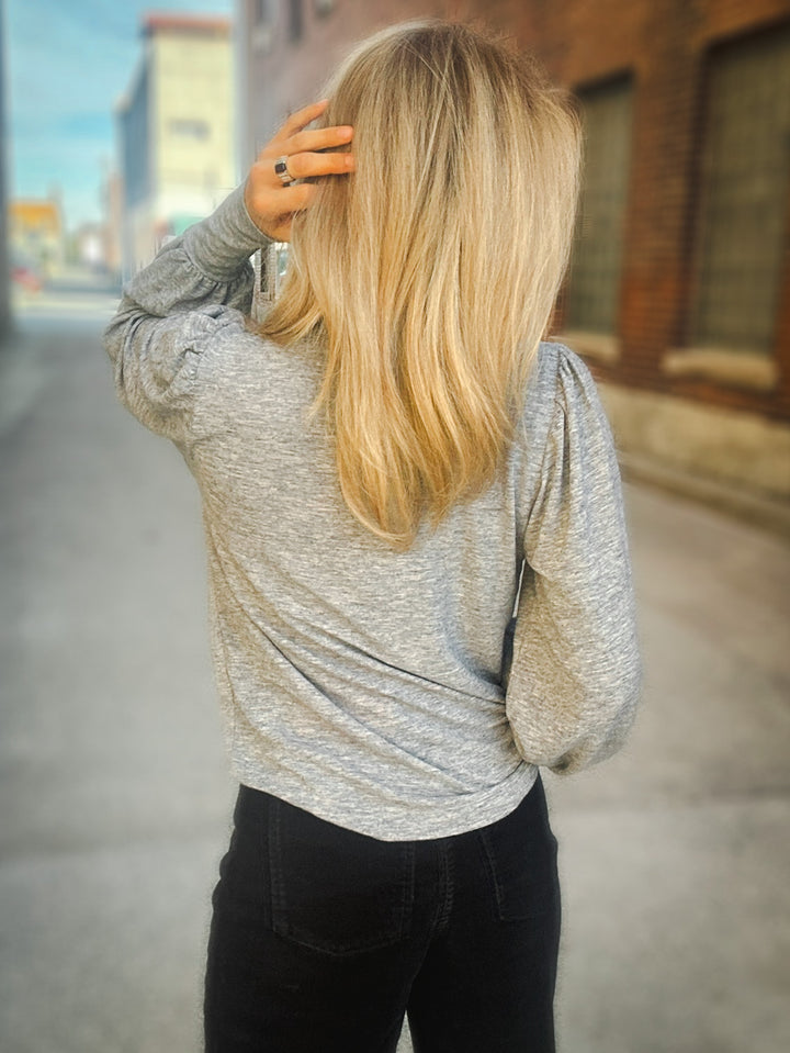 Bobi Sweet Embrace Puff Sleeve Cardigan