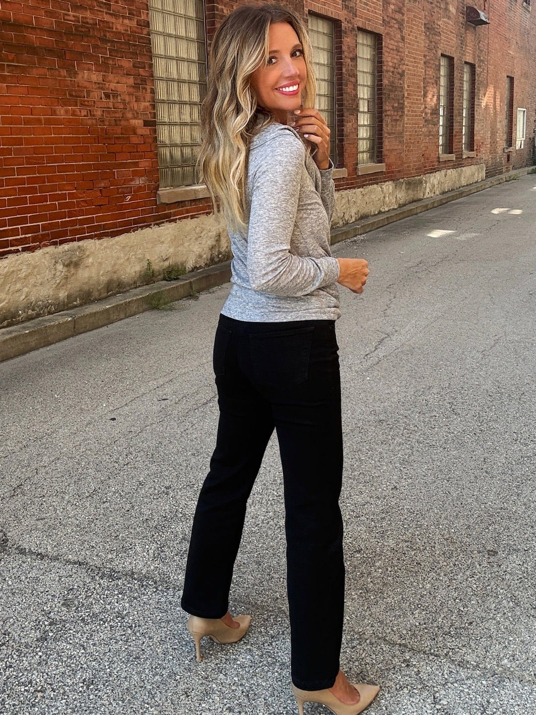 Dear John Anika Straight Ankle in Black Arrow