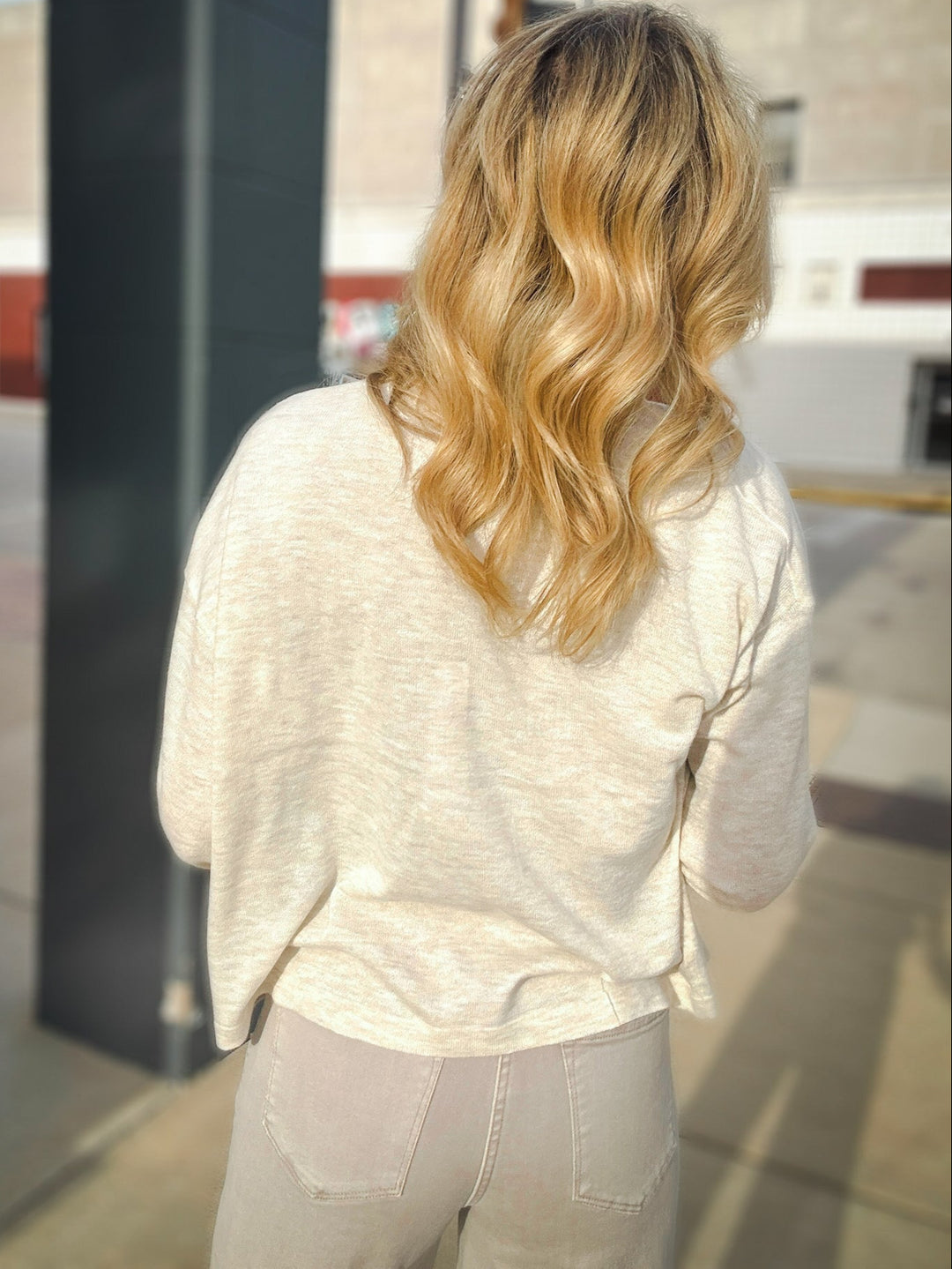 Self Contrast Octavia Open Shawl Cardigan