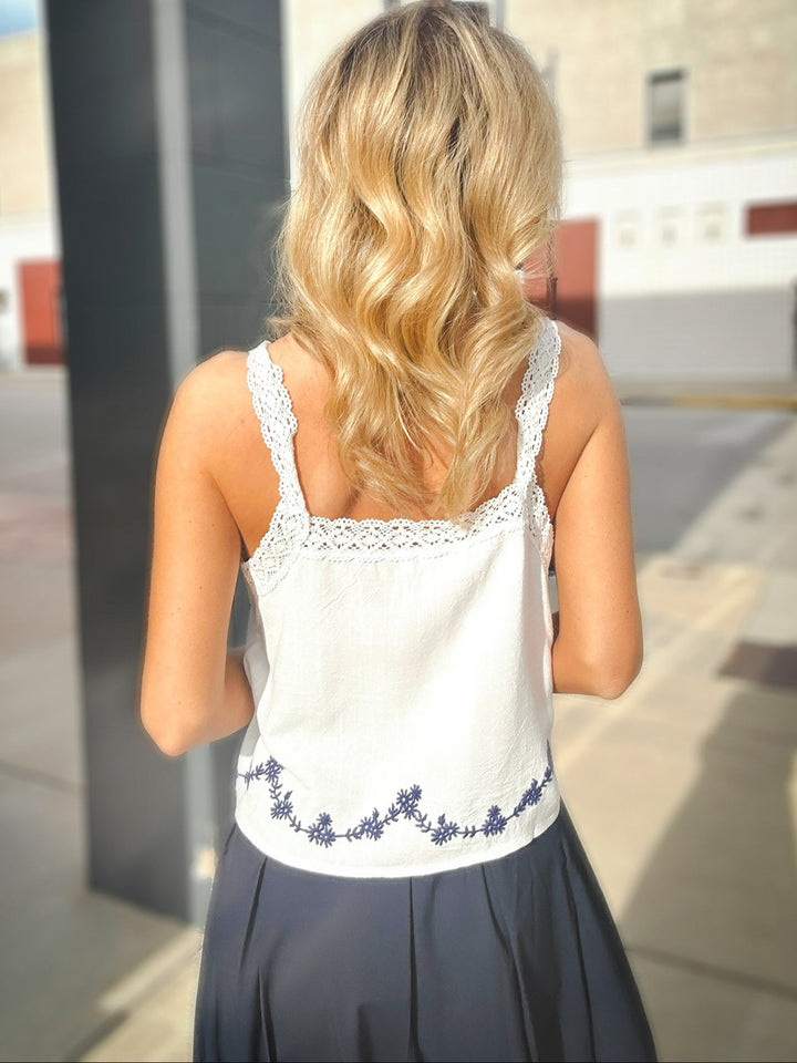 Sadie & Sage Timeless Embroidered Tank