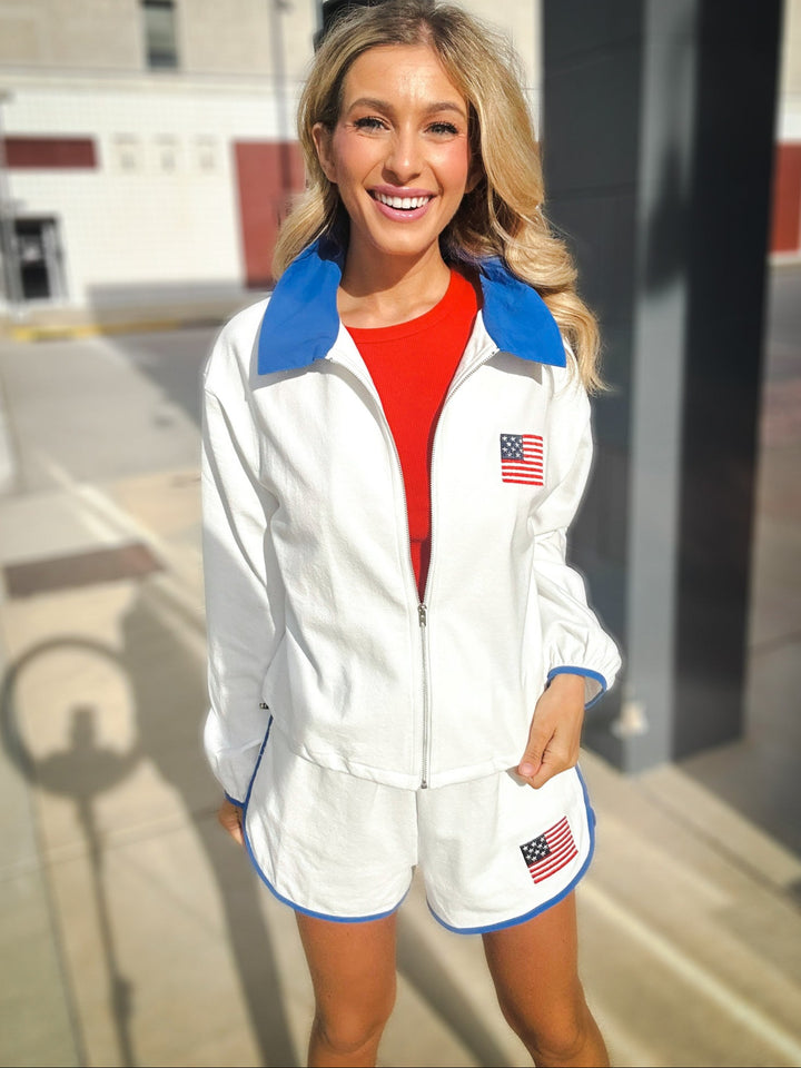 Sadie & Sage Peace and Patriotism Shorts