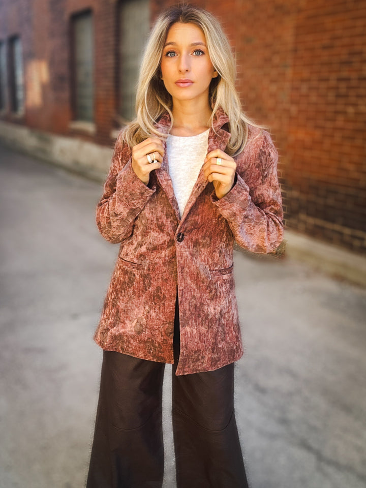 Sage The Label Oui Oui Printed Blazer