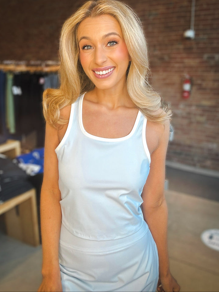 Sadie & Sage Victory Piped Racerback Tank