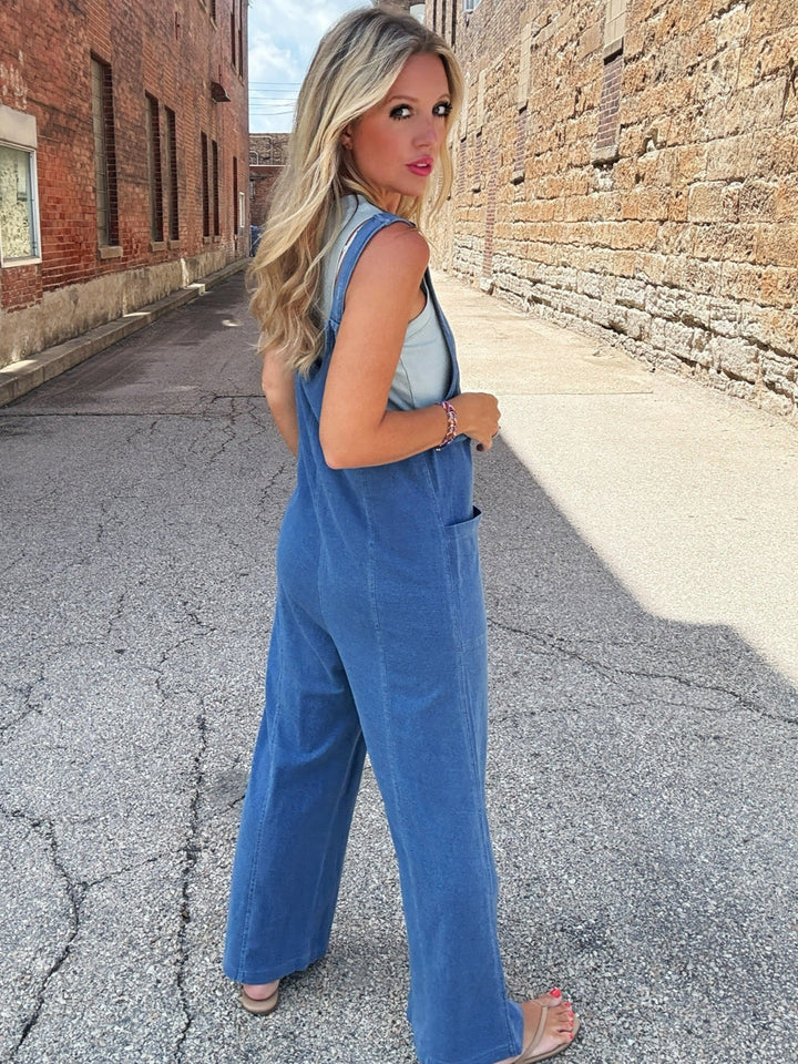 Z Supply Everyday Jersey Denim Jumpsuit