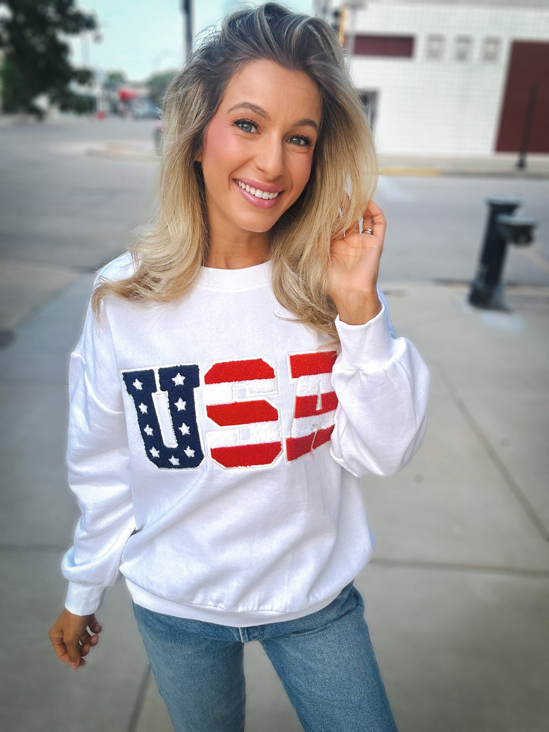 Z Supply Oversized USA Sweatshirt