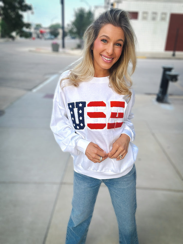 Z Supply Oversized USA Sweatshirt