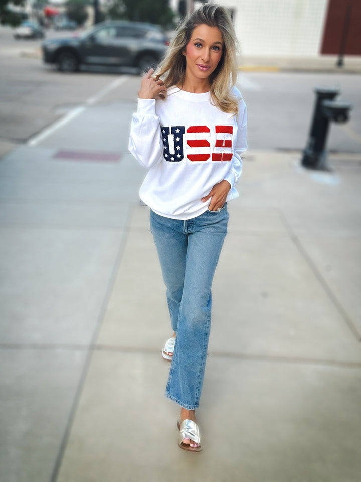 Z Supply Oversized USA Sweatshirt