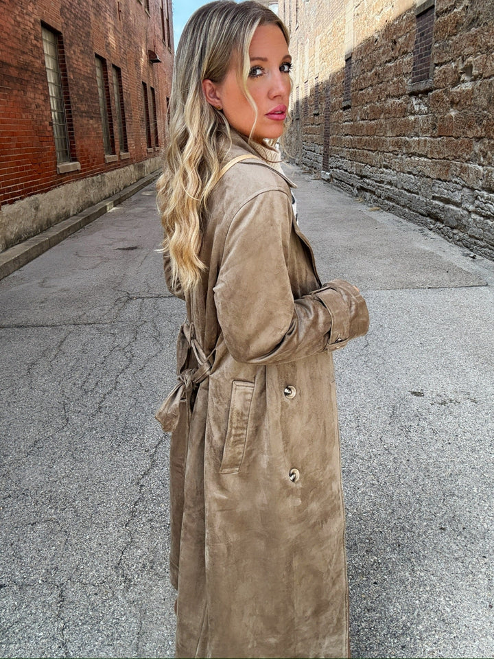 Z Supply Dorian Suede Trench Coat