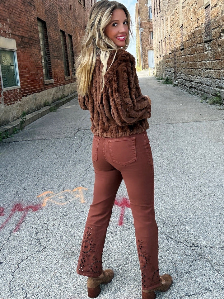Dear John Jeanne Cropped Flare in Cappuccino