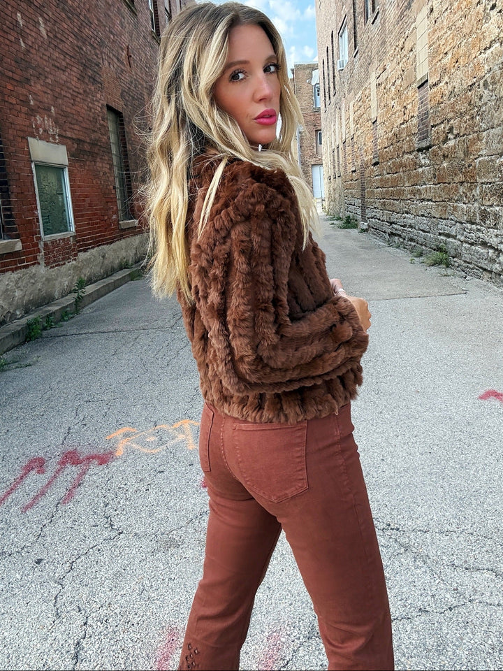 Dear John Jeanne Cropped Flare in Cappuccino