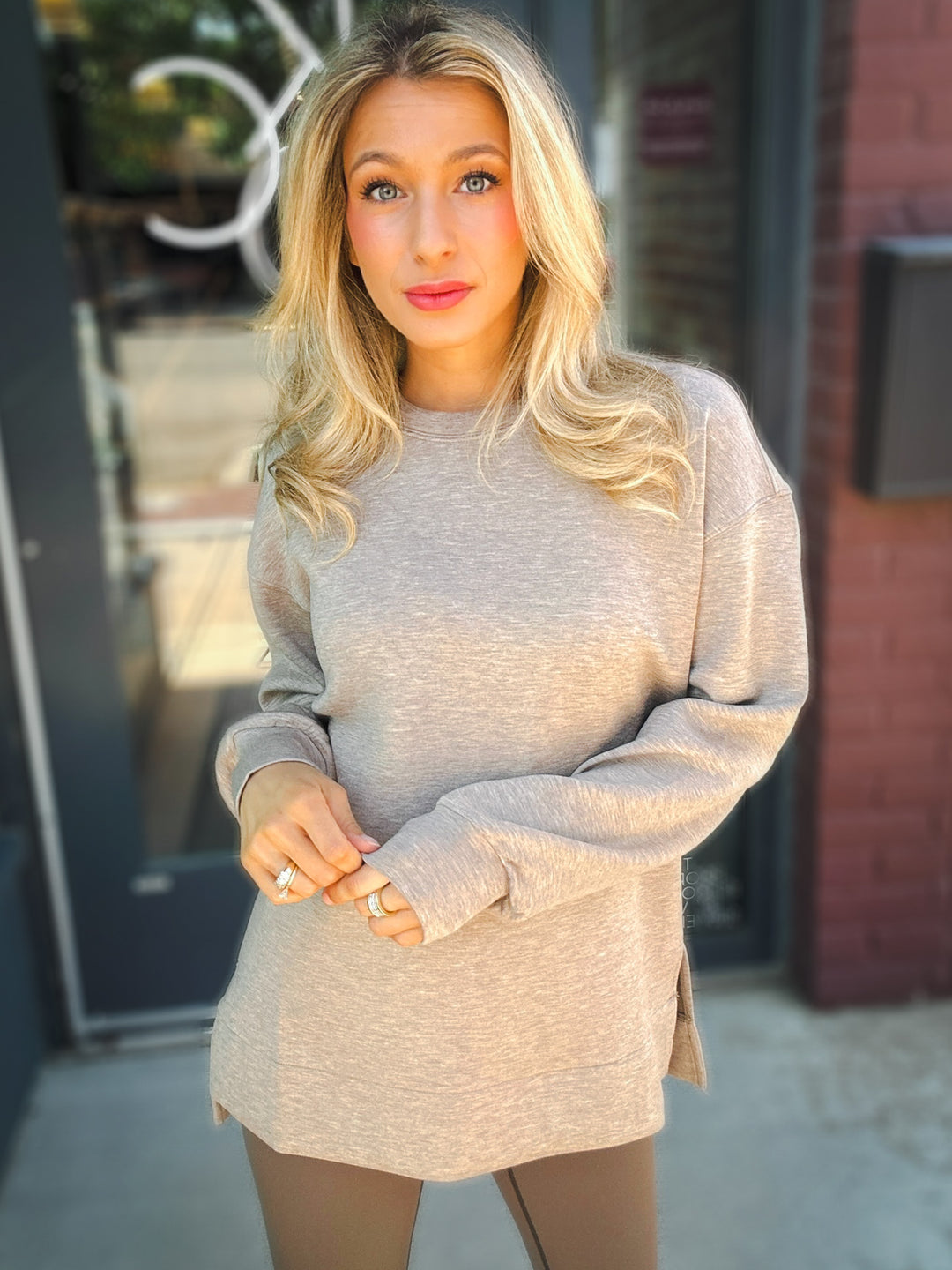 Spanx Brushed Airessentials Crewneck