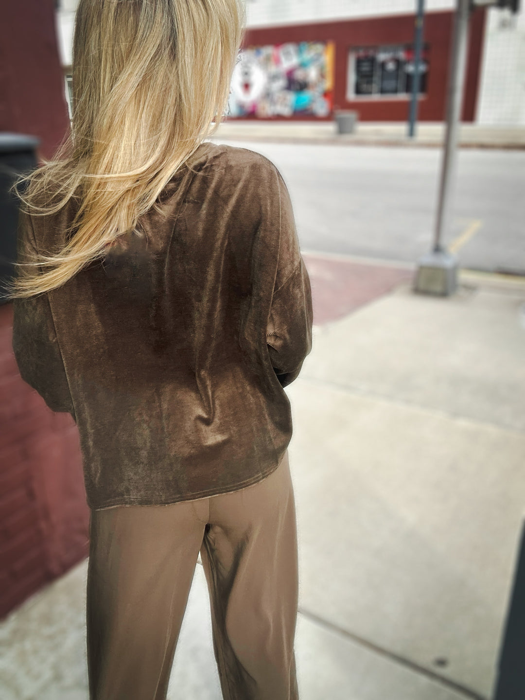 Sadie & Sage Come Over Brushed Crewneck