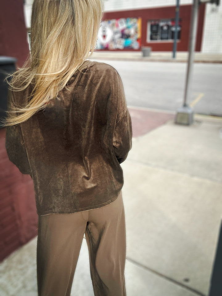 Sadie & Sage Come Over Brushed Crewneck