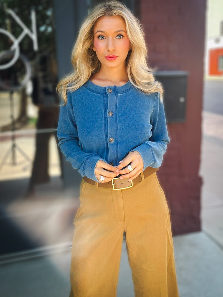 Z Supply Daily Knit Denim Cardigan