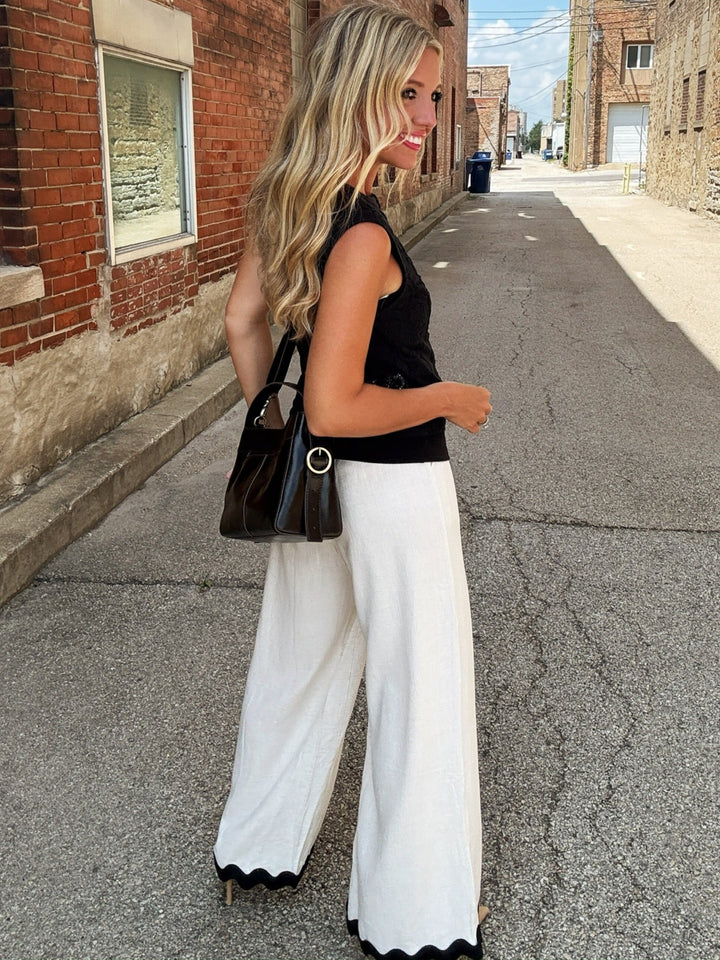 Sadie & Sage Sugarloaf Wavy Trim Pants